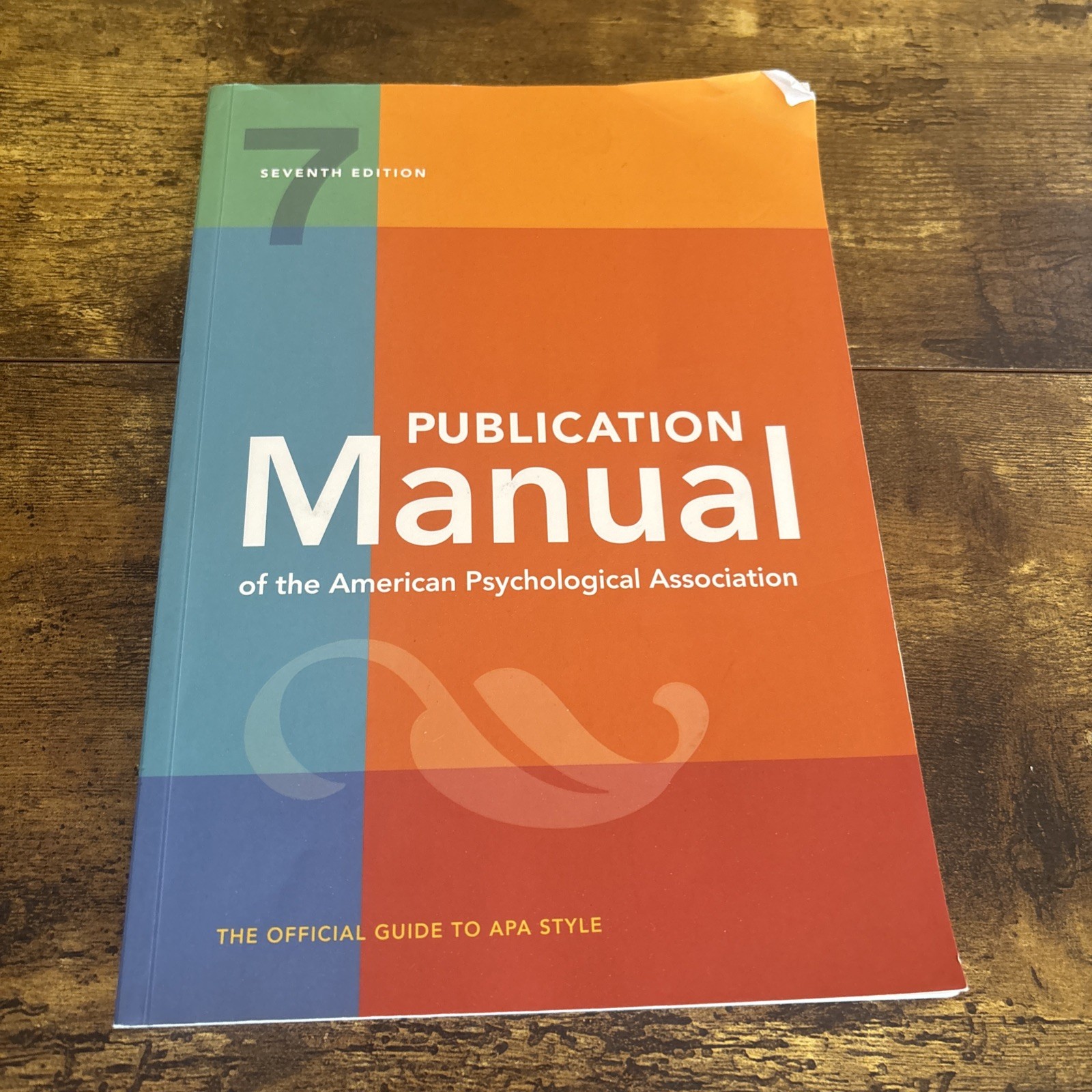 Publication Manual (OFFICIAL) 7th Edition of the American Psychological…