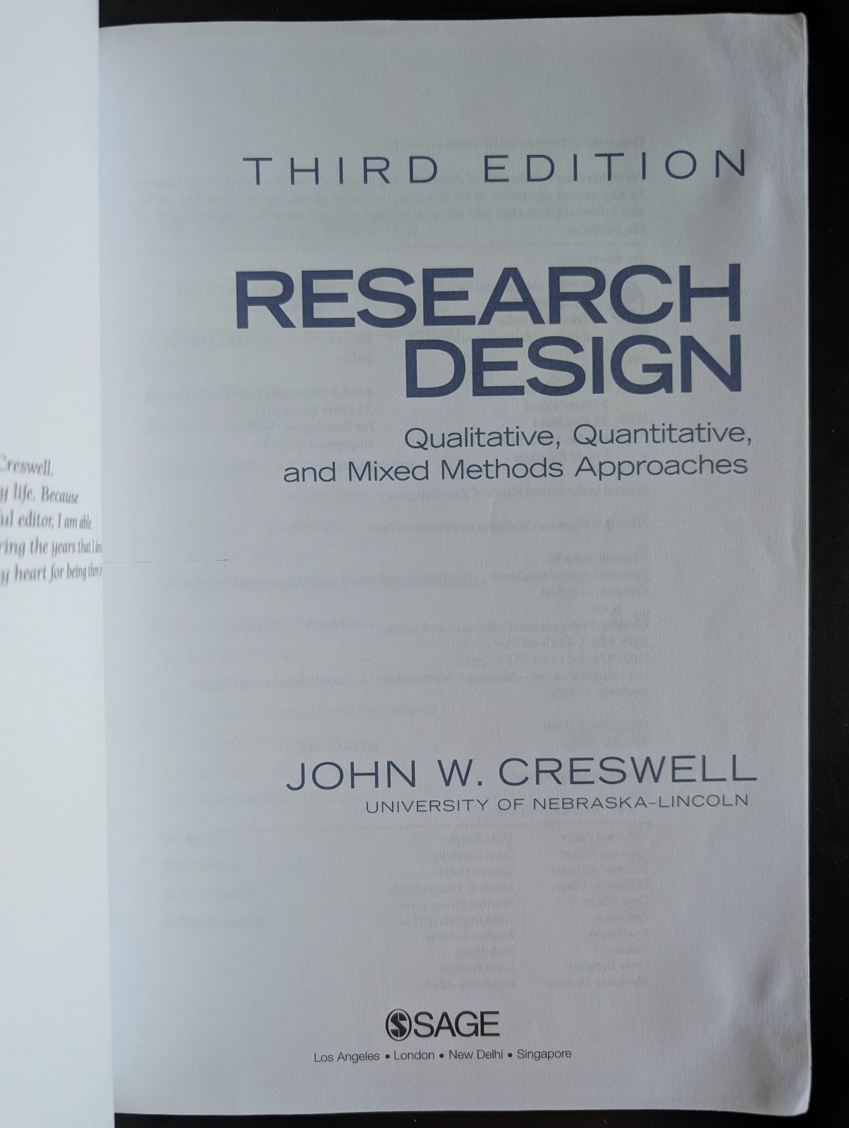Research Design, 3rd Edition, Paperback, John W. Creswell (Free Shipping)