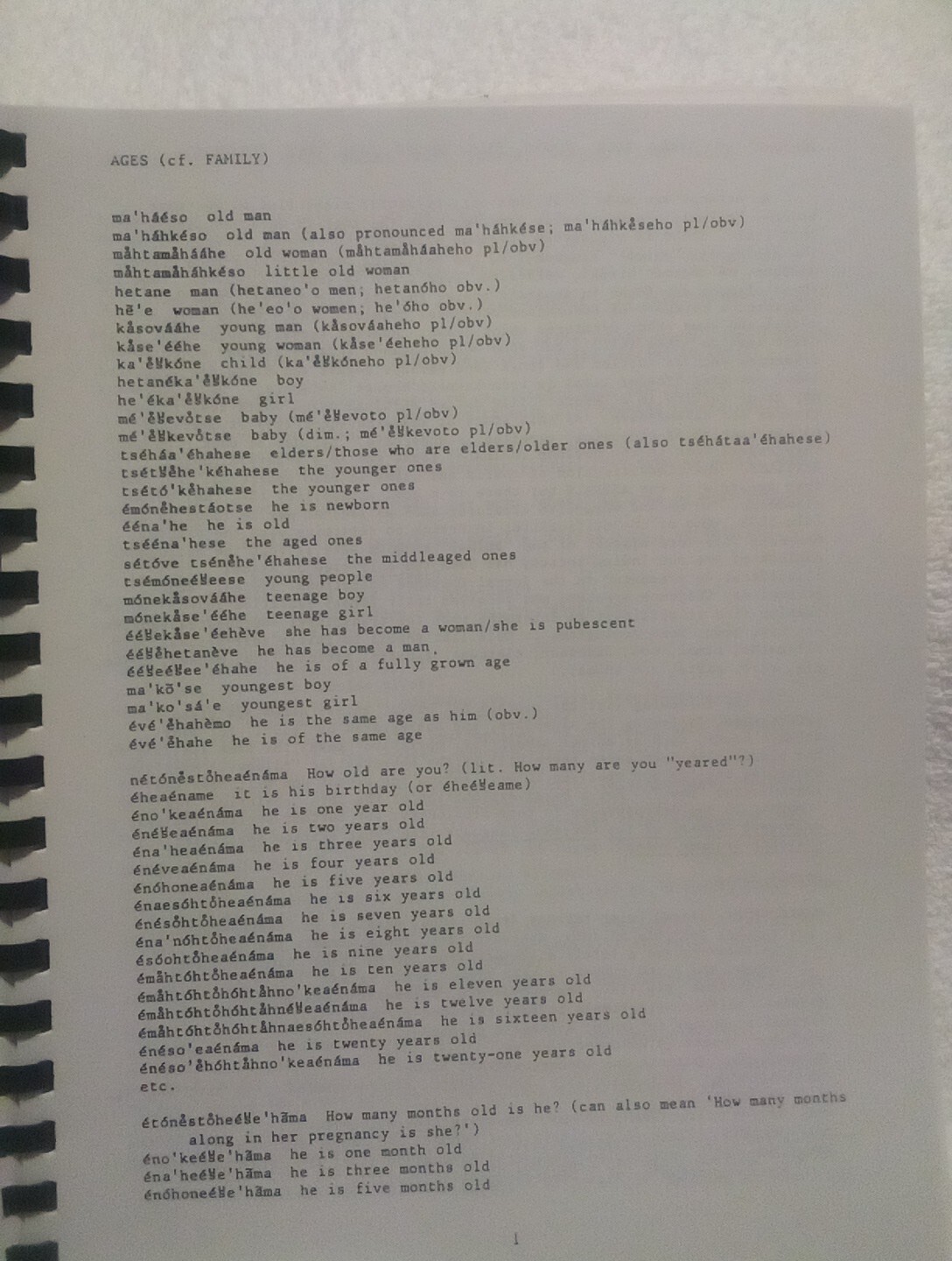 Cheyenne Topical Dictionary Josephine Glenmore Wayne Leman Spiral Bound PB Book