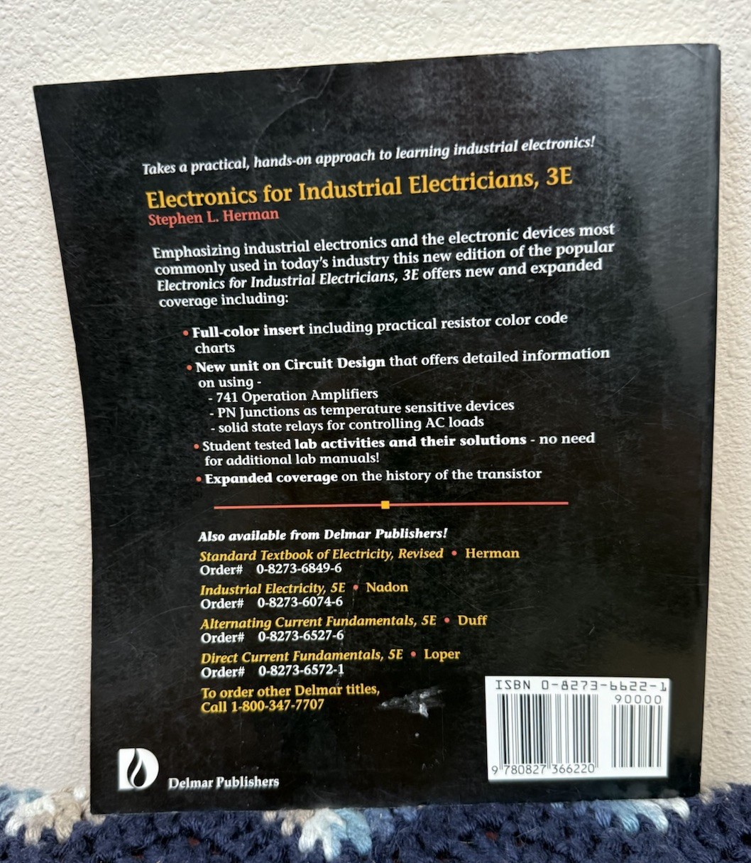 Electronics for Industrial Electricians – paperback Herman, Stephen 3rd Edition