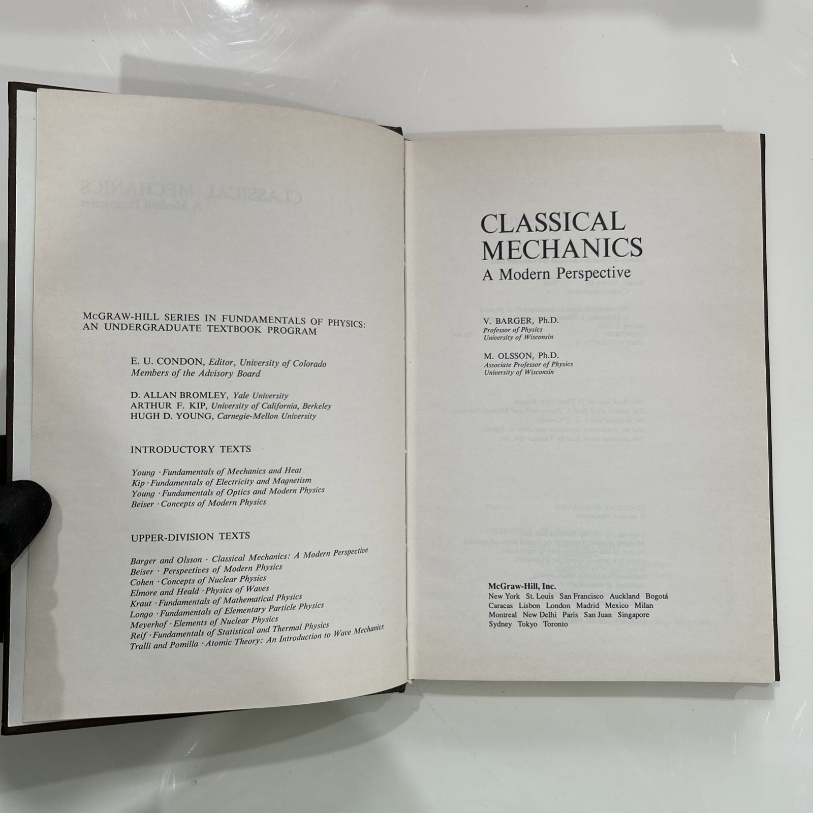 Classical Mechanics : A Modern Perspective by Barger & Olsson – HC – 1973